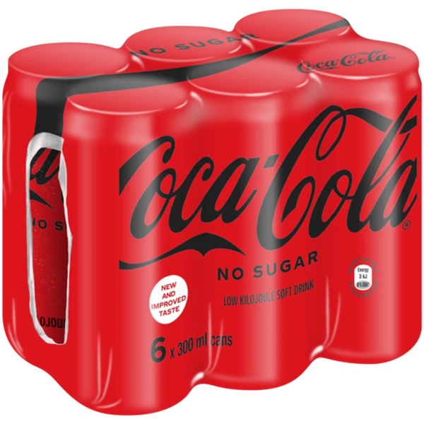 Coke Zero Cans 6 X 300ml