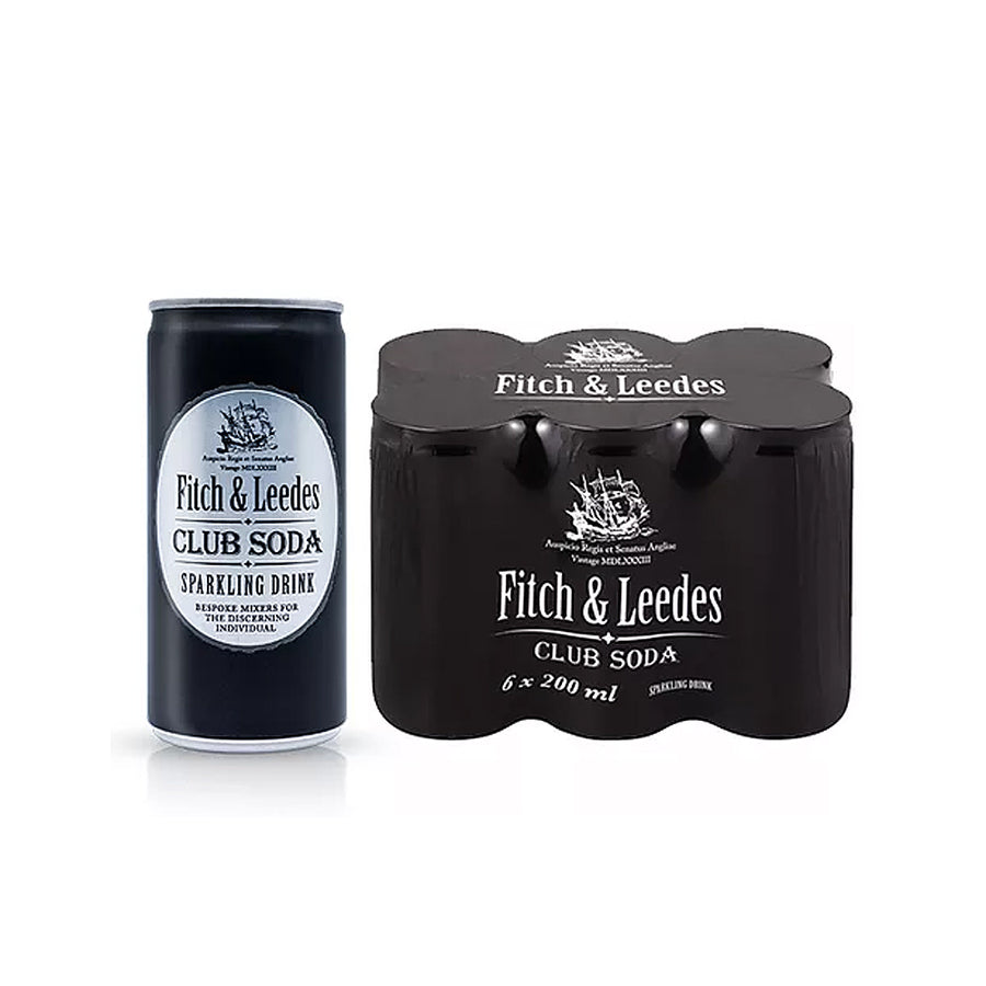 Fitch and Leedes Club Soda 6 X 200ml