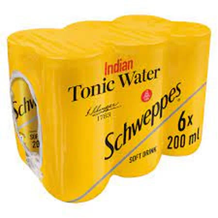 Schweppes Tonic Water Can 6 X 200ml