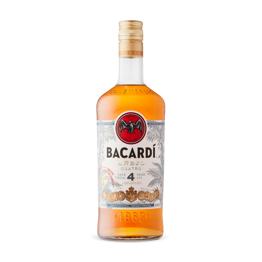 Bacardi Anejo Cuatro Aged 4 Year Old Rum 750ml