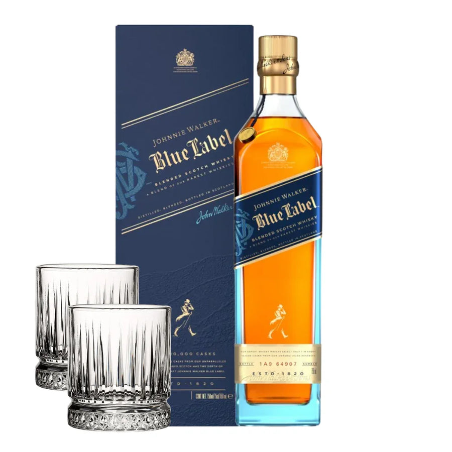 Johnnie Walker Blue with Elysia Whisky Tumblers