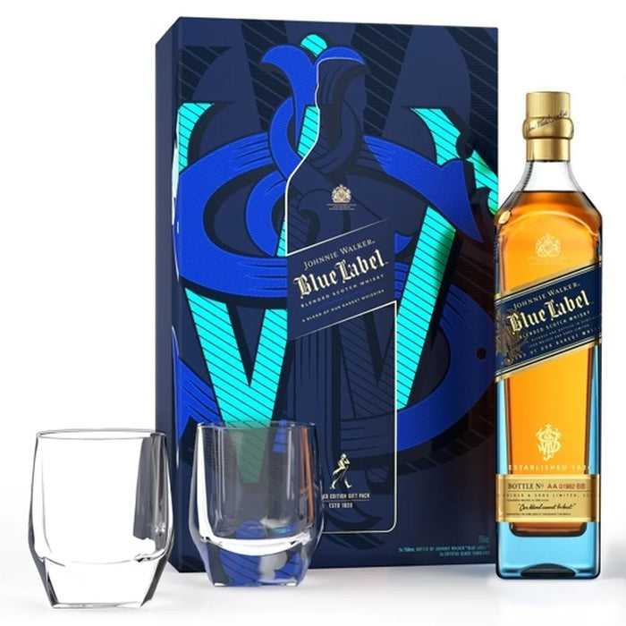 Johnnie Walker Blue Label & Crystal Glass Gift Edition