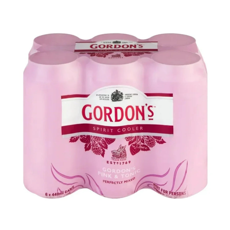 Gordons Gin and Pink Tonic Can 6X440Ml