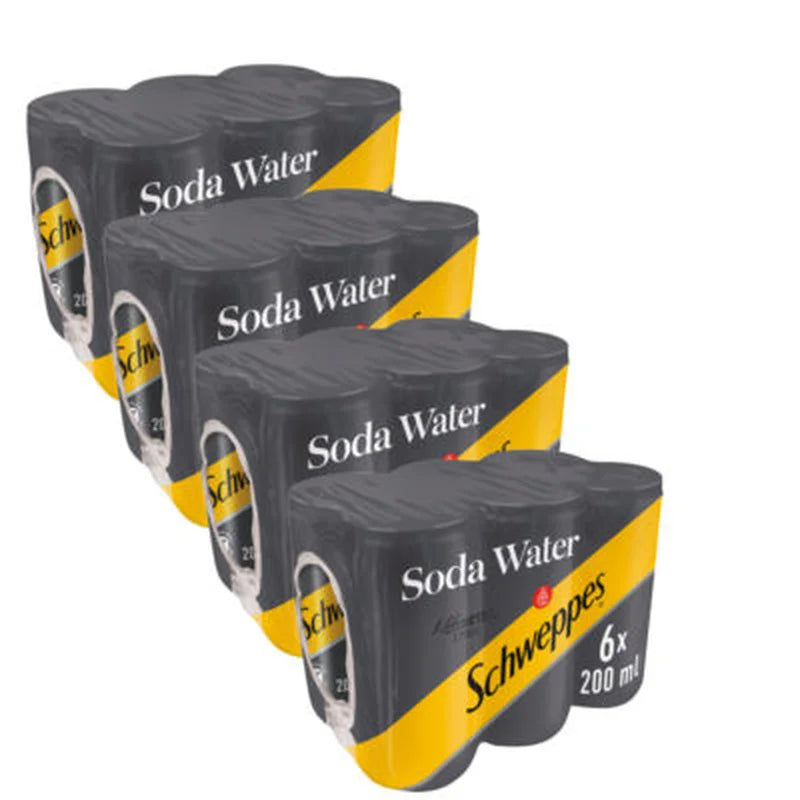 Schweppes Soda Water Can 24 X 200ml