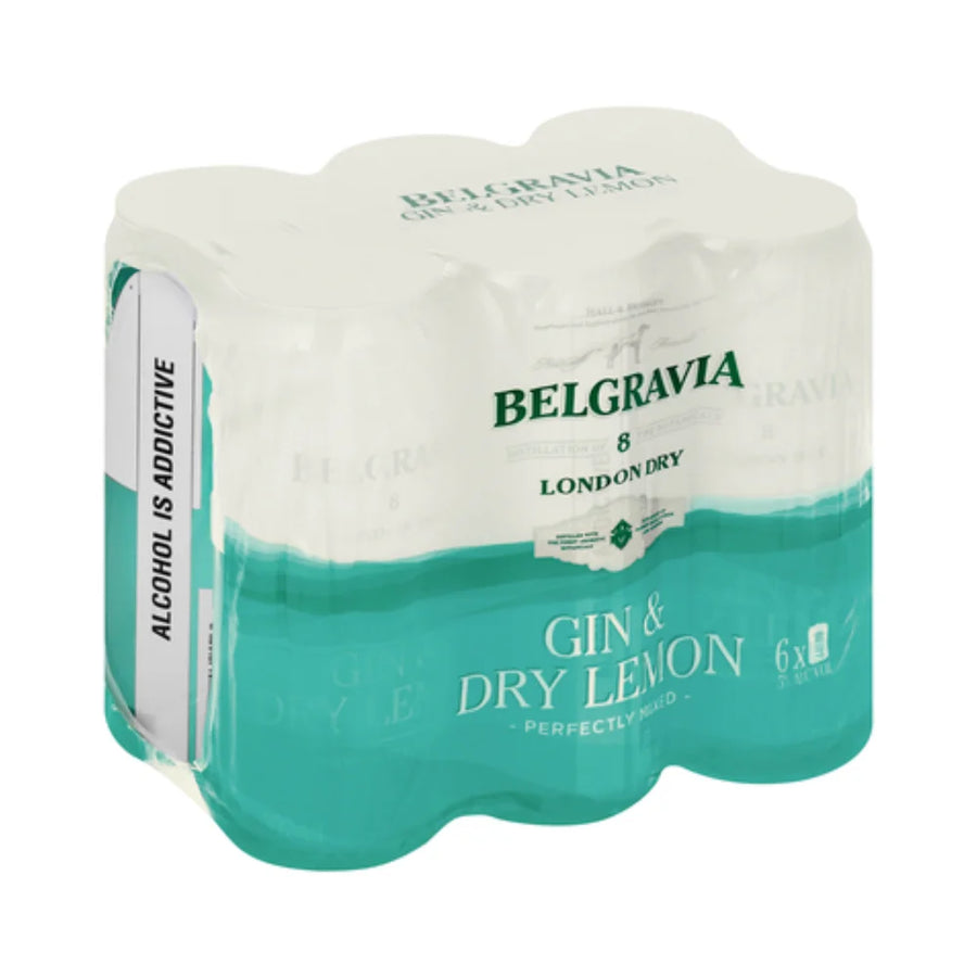 Belgravia Gin & Dry Lemon 6x440ml
