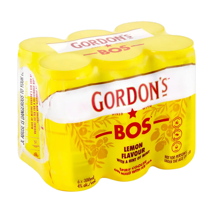 Gordon's Gin with Bos Lemon Ice Tea 6x300ml
