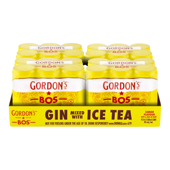 Gordon's Gin with Bos Lemon Ice Tea 24x300ml