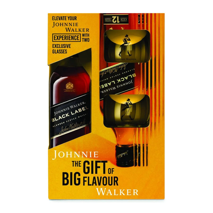 Johnnie Walker Black Label Glass Gift Box
